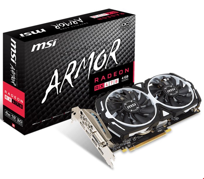 کارت گرافیک MSI RX 470 ARMOR DVI 4G استوک