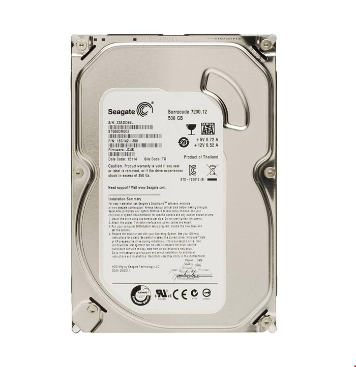 هارد اینترنال سیگیت مدل Barracuda ST3500418AS  ظرفیت 500 گیگ استوک